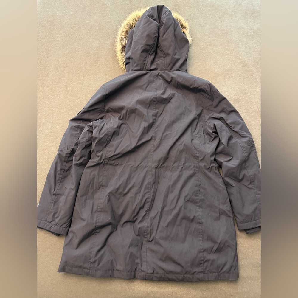 Women’s Navy Blue XL London Fog Puffer Jacket Coat Removable Hood - Picture 5 of 10